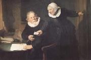 REMBRANDT Harmenszoon van Rijn The Shipbuilder and his Wife (mk25) oil on canvas